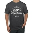 thumbnail image 1 of Matthew 17:20 He Moves Mountains | Mens Christian Graphic T-Shirt, Heather Black, Medium, 1 of 3