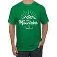 thumbnail image 1 of Matthew 17:20 He Moves Mountains | Mens Christian Graphic T-Shirt, Kelly, Medium, 1 of 3
