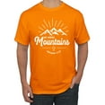 thumbnail image 1 of Matthew 17:20 He Moves Mountains | Mens Christian Graphic T-Shirt, Orange, X-Large, 1 of 3