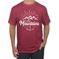 thumbnail image 1 of Matthew 17:20 He Moves Mountains | Mens Christian Graphic T-Shirt, Vintage Heather Red, 2XL, 1 of 3