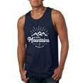 thumbnail image 1 of Matthew 17:20 He Moves Mountains | Mens Christian Graphic Tank Top, Navy, Small, 1 of 3