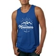 thumbnail image 1 of Matthew 17:20 He Moves Mountains | Mens Christian Graphic Tank Top, Royal, Large, 1 of 3