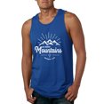 thumbnail image 1 of Matthew 17:20 He Moves Mountains | Mens Christian Graphic Tank Top, Royal, X-Large, 1 of 3