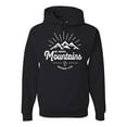 thumbnail image 1 of Matthew 17:20 He Moves Mountains | Mens Christian Hooded Sweatshirt Graphic Hoodie, Black, Small, 1 of 3