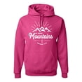 thumbnail image 1 of Matthew 17:20 He Moves Mountains | Mens Christian Hooded Sweatshirt Graphic Hoodie, Fuschia, Large, 1 of 3