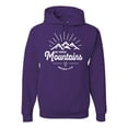 thumbnail image 1 of Matthew 17:20 He Moves Mountains | Mens Christian Hooded Sweatshirt Graphic Hoodie, Purple, Large, 1 of 3