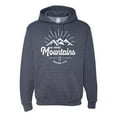 thumbnail image 1 of Matthew 17:20 He Moves Mountains | Mens Christian Hooded Sweatshirt Graphic Hoodie, Vintage Heather Navy, X-Large, 1 of 3