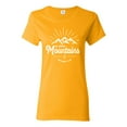 thumbnail image 1 of Matthew 17:20 He Moves Mountains | Womens Christian Graphic T-Shirt, Gold, Small, 1 of 3