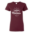 thumbnail image 1 of Matthew 17:20 He Moves Mountains | Womens Christian Graphic T-Shirt, Maroon, X-Large, 1 of 3