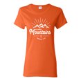thumbnail image 1 of Matthew 17:20 He Moves Mountains | Womens Christian Graphic T-Shirt, Orange, Medium, 1 of 3