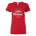 thumbnail image 1 of Matthew 17:20 He Moves Mountains | Womens Christian Graphic T-Shirt, Red, 2XL, 1 of 3