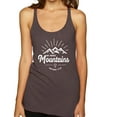 thumbnail image 1 of Matthew 17:20 He Moves Mountains | Womens Christian Premium Tri-Blend Racerback Tank Top, Brown, X-Large, 1 of 3