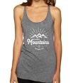 thumbnail image 1 of Matthew 17:20 He Moves Mountains | Womens Christian Premium Tri-Blend Racerback Tank Top, Premium Heather, Large, 1 of 3