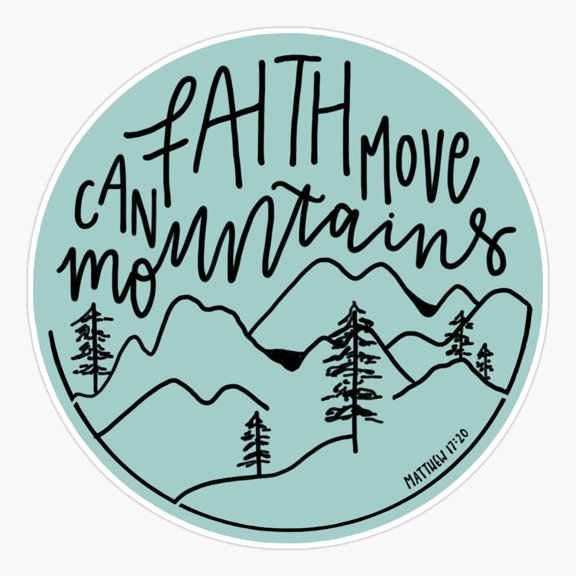 Matthew 17:20 mint Sticker