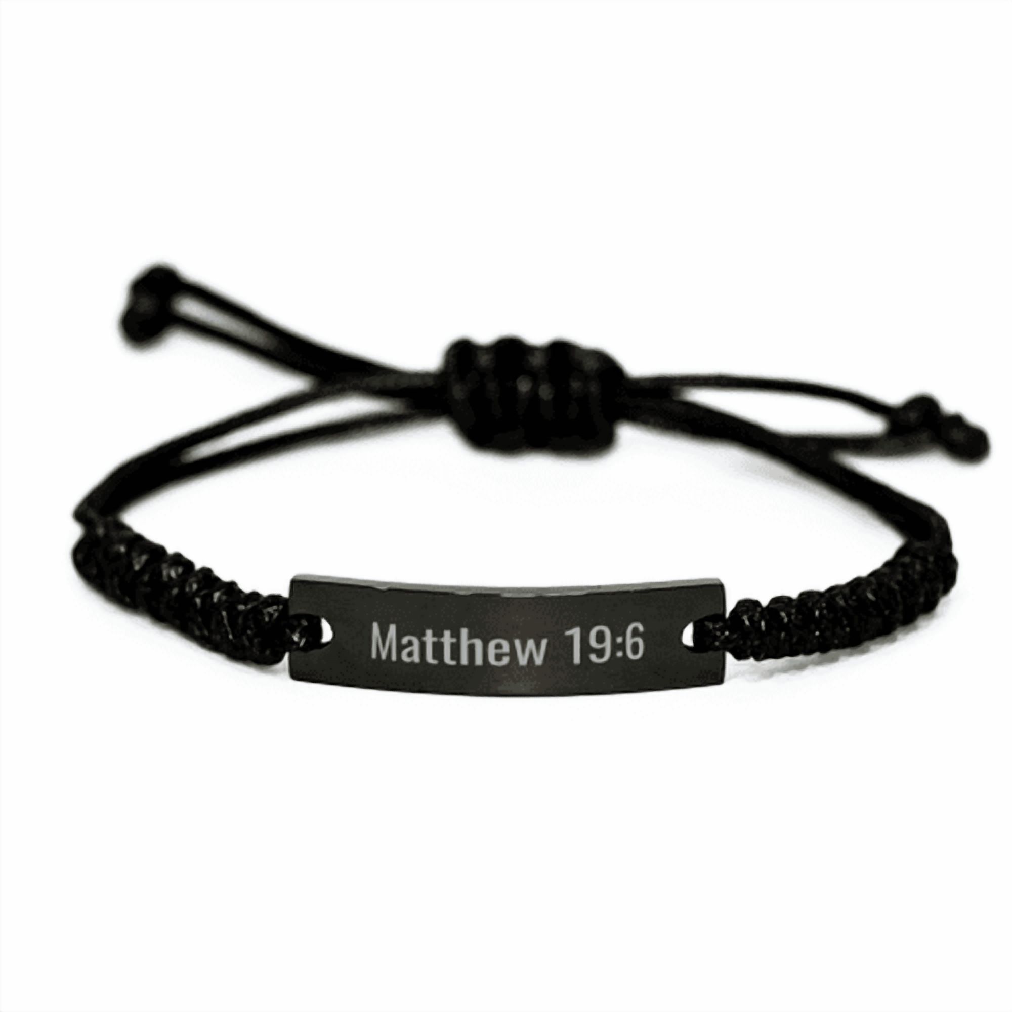 Matthew 19 6 Bracelet Matthew 19:6 Gift Bible Verse Scripture Stainless ...