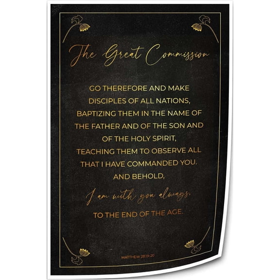 Matthew 28 19-20 Bible Verse Wall Art The Great Commission Scripture Poster Kitchen Wall Painting Prints Canvas Pictures for Bedroom