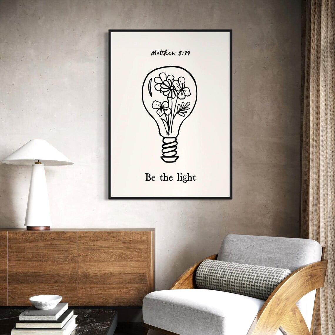 Matthew 5:19 Canvas / Poster Framed Wall Art Print | Vintage Be The ...
