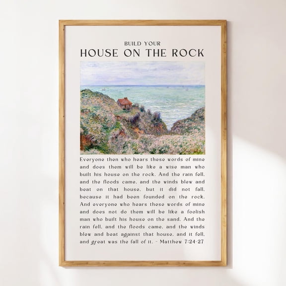 Matthew 7 Christian Wall Art Bible Verse Wall Art Scripture Decor Wall Art Posters Landscape Mural Wall Art, Modern Wall Decor, 8x12 UNFRAMED