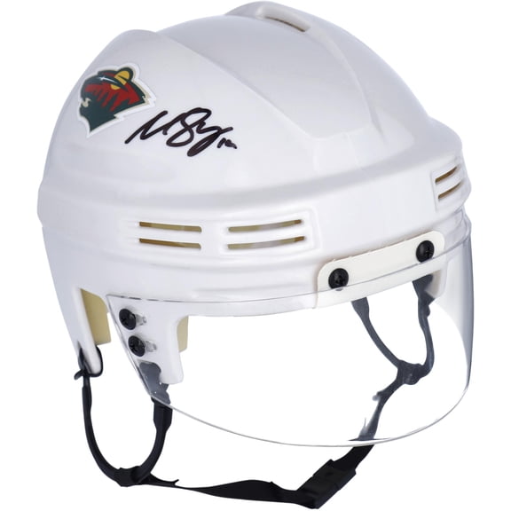 Matthew Boldy Minnesota Wild Autographed White Mini Helmet - Fanatics Authentic Certified