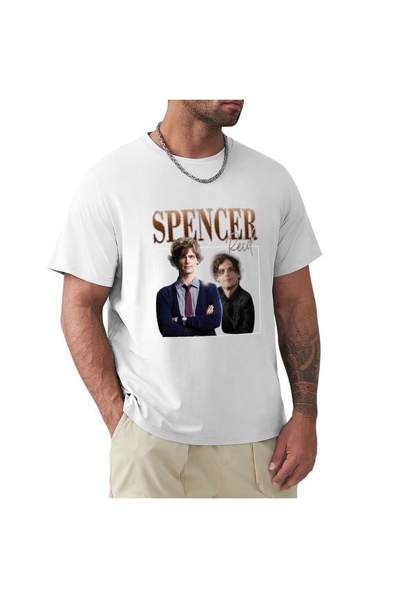 Matthew Gray Gubler Shirt Spencer Reid Graphic Tees Men Funny Tshirts Shirts for Men Mens 3xl T Shirts Mens Tshirts Cotton