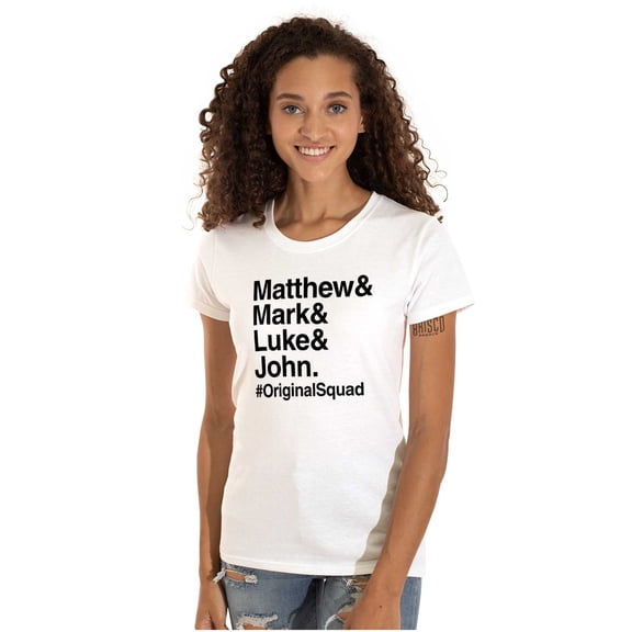 Matthew Mark Luke John Squad Womens Slim Fit Graphic Tee Brisco Brands X