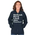 thumbnail image 1 of Matthew Mark Luke John Squad Zip Up Hoodie Men's Women's Brisco Brands S, 1 of 6