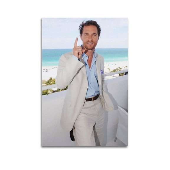 Matthew McConaughey   Poster Posters Aesthetic Canvas Posters Room Bedroom Decorative Decor Wall Art Office Home Decor
