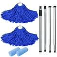 thumbnail image 1 of Matthew Microfiber Cloth Mop Replacement Compatible with OC Microfiber Cloth Mop Refill,Stainless Steel Spin Mop Replacement 54"Handle with Wet Mop for Floor Cleaning (1 Handle 2 Mop Heads)-Blue, 1 of 7