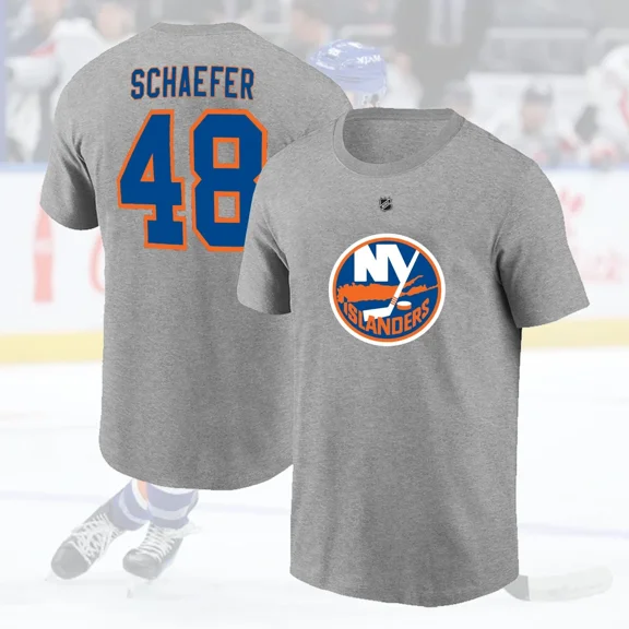 Matthew Schaefer #48 New York Hockey 2025 Name & Number Fan Gifts T-shirt