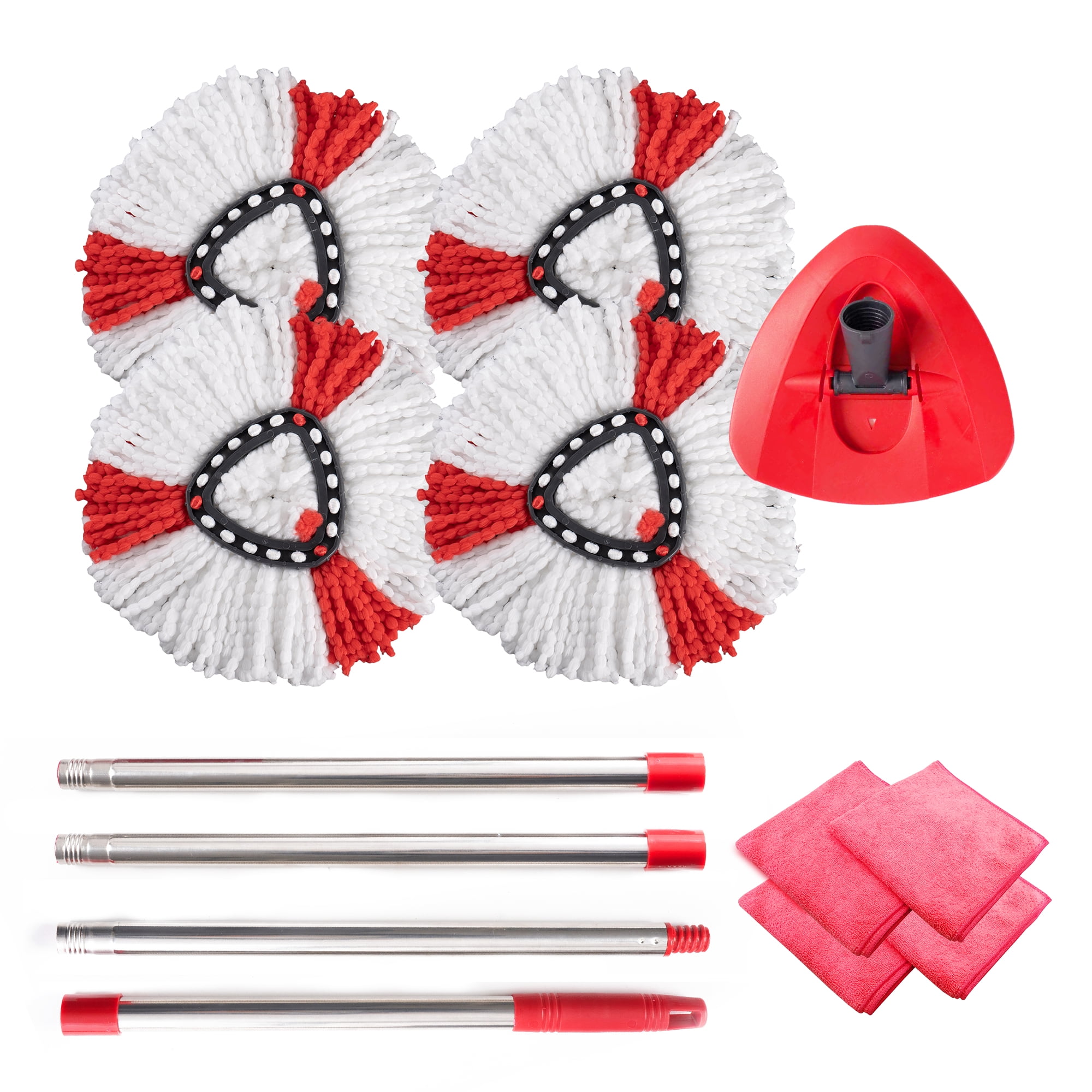 Matthew Spin Mop Replace Head Kit,Base,Handle Compatible with O Cedar