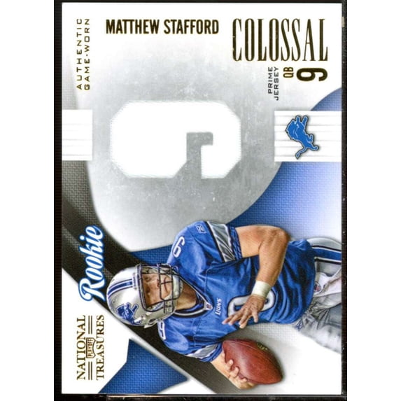 Matthew Stafford 2009 National Treasures Colossal Materials Jersey Numbers #2
