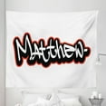 thumbnail image 1 of Matthew Tapestry, Font Design Inspired by Hip-hop Culture and Street Art Name for Men, Fabric Wall Hanging Decor for Bedroom Living Room Dorm, 5 Sizes, Vermilion White, by Ambesonne, 1 of 1