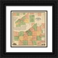 thumbnail image 1 of Matthews 26x26 Black Ornate Wood Framed with Double Matting Museum Art Print Titled - Cuyahoga Ohio - Matthews 1858, 1 of 4
