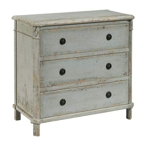 Matthews 38.5" 3-Drawer Storage Chest, Gray Blue