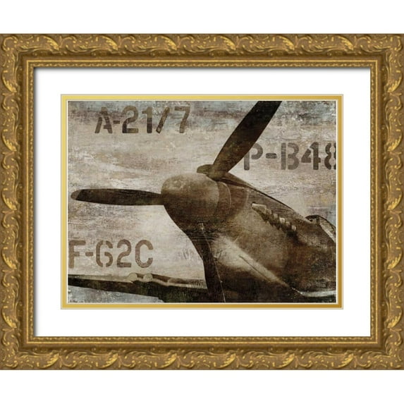 Matthews, Dylan 18x15 Gold Ornate Wood Framed with Double Matting Museum Art Print Titled - Vintage Airplane