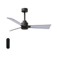 thumbnail image 1 of Matthews Fan Company AK-TB-BN-42 Alessandra 42” Textured Bronze Ceiling Fan with 3 Brushed Nickel Blades, Remote Control, Indoor/Outdoor Wet Rated, 1 of 6