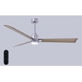 thumbnail image 1 of Matthews Fan Company AKLK-BN-GA-56 Alessandra 56” Brushed Nickel Ceiling Fan with 3 Gray Ash  Blades, Integrated LED Light Kit, Remote Control, Indoor/Outdoor Wet Rated, 1 of 6
