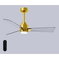 thumbnail image 1 of Matthews Fan Company AKLK-BRBR-BN-42 Alessandra 42” Brushed Brass Ceiling Fan with 3 Brushed Nickel  Blades, Integrated LED Light Kit, Remote Control, Indoor/Outdoor Wet Rated, 1 of 6