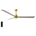 thumbnail image 1 of Matthews Fan Company AK-BRBR-BW-72 Alessandra 72” Brushed Brass Ceiling Fan with 3 Barn Wood Blades, Remote Control, Indoor/Outdoor Wet Rated, 1 of 7