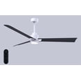 thumbnail image 1 of Matthews Fan Company AKLK-MWH-BK-56 Alessandra 56” Matte White Ceiling Fan with 3 Matte Black Blades, Integrated LED Light Kit, Remote Control, Indoor/Outdoor Wet Rated, 1 of 6