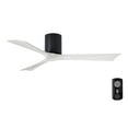 thumbnail image 1 of Matthews Fan Company IR3H-BK-MWH-52 Irene 52" Matte Black Hugger Ceiling Fan with 3 Matte White Blades, Remote and Wall Control, Indoor/Outdoor Damp Rated, 1 of 6