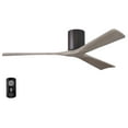 thumbnail image 1 of Matthews Fan Company IR3H-TB-GA-60 Irene 60" Textured Bronze Hugger Ceiling Fan with 3 Gray Ash Blades, Remote and Wall Control, Indoor/Outdoor Damp Rated, 1 of 6