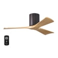thumbnail image 1 of Matthews Fan Company IR3H-TB-LM-42 Irene 42" Textured Bronze Hugger Ceiling Fan with 3 Light Maple Blades, Remote and Wall Control, Indoor/Outdoor Damp Rated, 1 of 6
