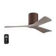 thumbnail image 1 of Matthews Fan Company IR3H-WN-GA-42 Irene 42" Walnut Hugger Ceiling Fan with 3 Gray Ash Blades, Remote and Wall Control, Indoor/Outdoor Damp Rated, 1 of 6