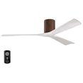 thumbnail image 1 of Matthews Fan Company IR3H-WN-MWH-60 Irene 60" Walnut Hugger Ceiling Fan with 3 Matte White Blades, Remote and Wall Control, Indoor/Outdoor Damp Rated, 1 of 6