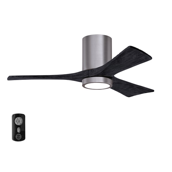 Matthews Fans - Irene-3HLK Three Blade Flush Mount Ceiling Fan with Integrated