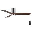 thumbnail image 1 of Atlas Irene 52" Polished Chrome Ceiling Fan with Walnut Tone Blades, 1 of 7