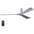 thumbnail image 1 of Matthews Fan Company IR3H-WH-BW-60 Irene 60" Gloss White Hugger Ceiling Fan with 3 Barn Wood Blades, Remote and Wall Control, Indoor/Outdoor Damp Rated, 1 of 7
