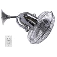 thumbnail image 1 of Matthews Fan Company KC-CR Kaye 13” Polished Chrome Wall Mount/Ceiling Fan with 3 Blades, Wall Control, Damp Rated, 1 of 9