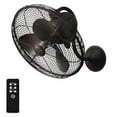 thumbnail image 1 of Matthews Fan Company LL-TB Laura 16" Textured Bronze Wall Mount Fan with 3 Blades, Handheld Remote Included, Indoor/Outdoor Damp Rated, 1 of 6